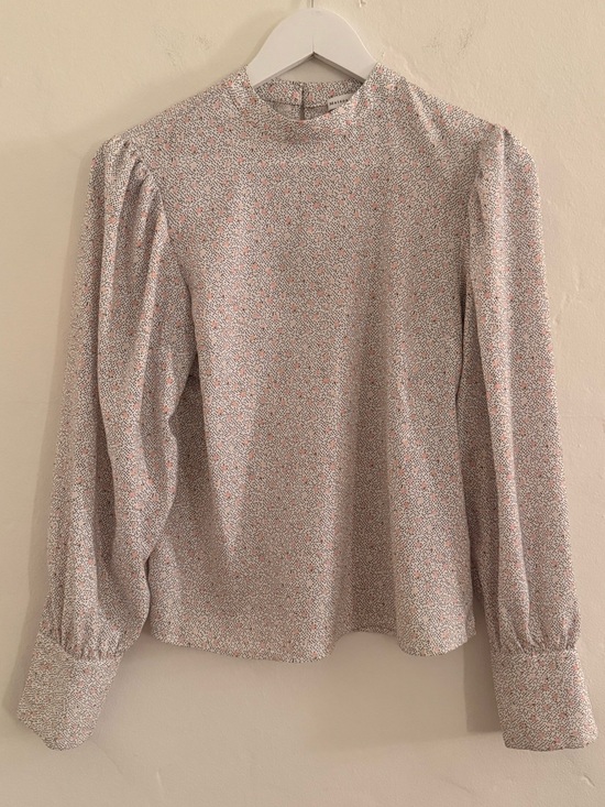 Maison D' Amelie Tops - Women's Long Sleeve Floral & Polka Dot Blouse